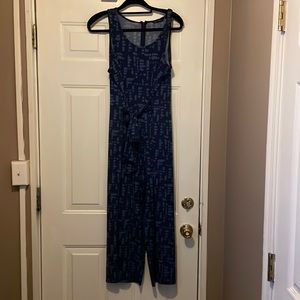H by Halston wide leg jumpsuit with tie at waist size L